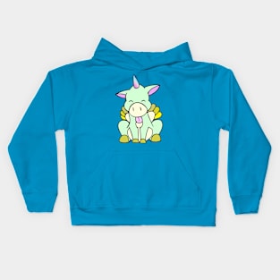 Pastel Minty Unipony Kids Hoodie